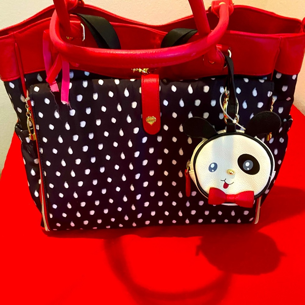 Betssy Johnson Red and Black polka dots. So cute